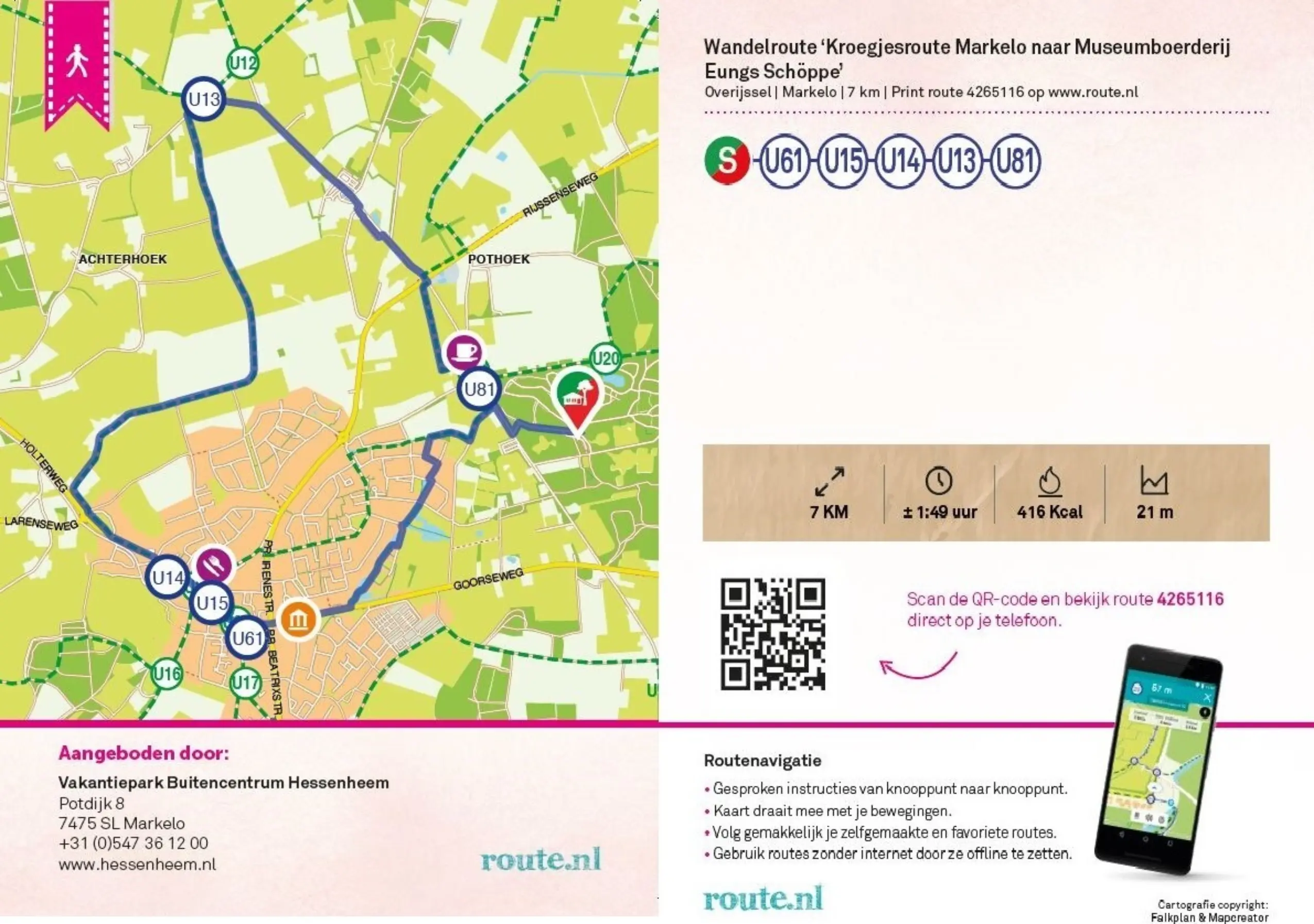 Wandelroute Kroegjestocht Markelo compleet